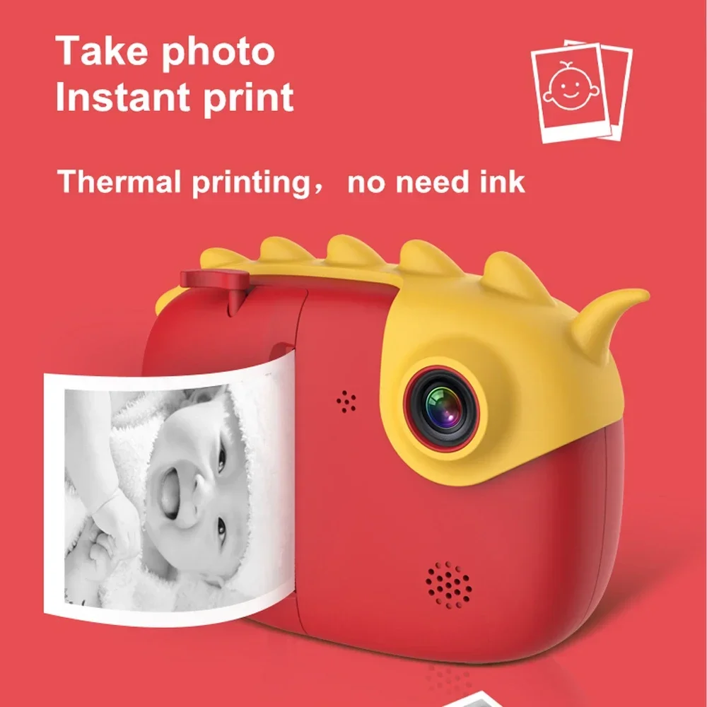 

Children Camera Instant Print Camera For Kids 1080P HD Camera Instantane With Thermal Photo Paper Toys Camera For Birthday Gifts