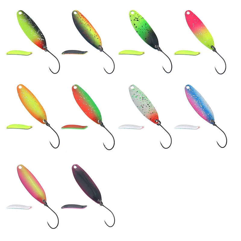 HISTOLURE Trout Area Fishing Lure Spoon Artificial Single Hook wobbler Spinning Baits 3g 38mm  Spoon For Trout Bass Pesca Tackle
