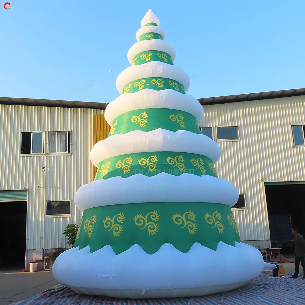 Fast Air Ship 33ft riesiger aufblasbarer Weihnachtsbaum, Hofpark, Weihnachtsdekoration mit Beleuchtung zum Verkauf