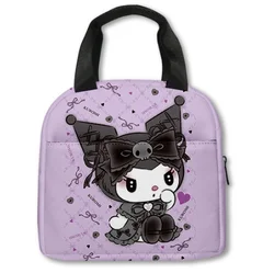 MINISO Sanrio Kuromi Melody Cinnamoroll zaino per studenti simpatico cartone animato per bambini borsa per il pranzo all'aperto borsa per la scuola Anime Mochila