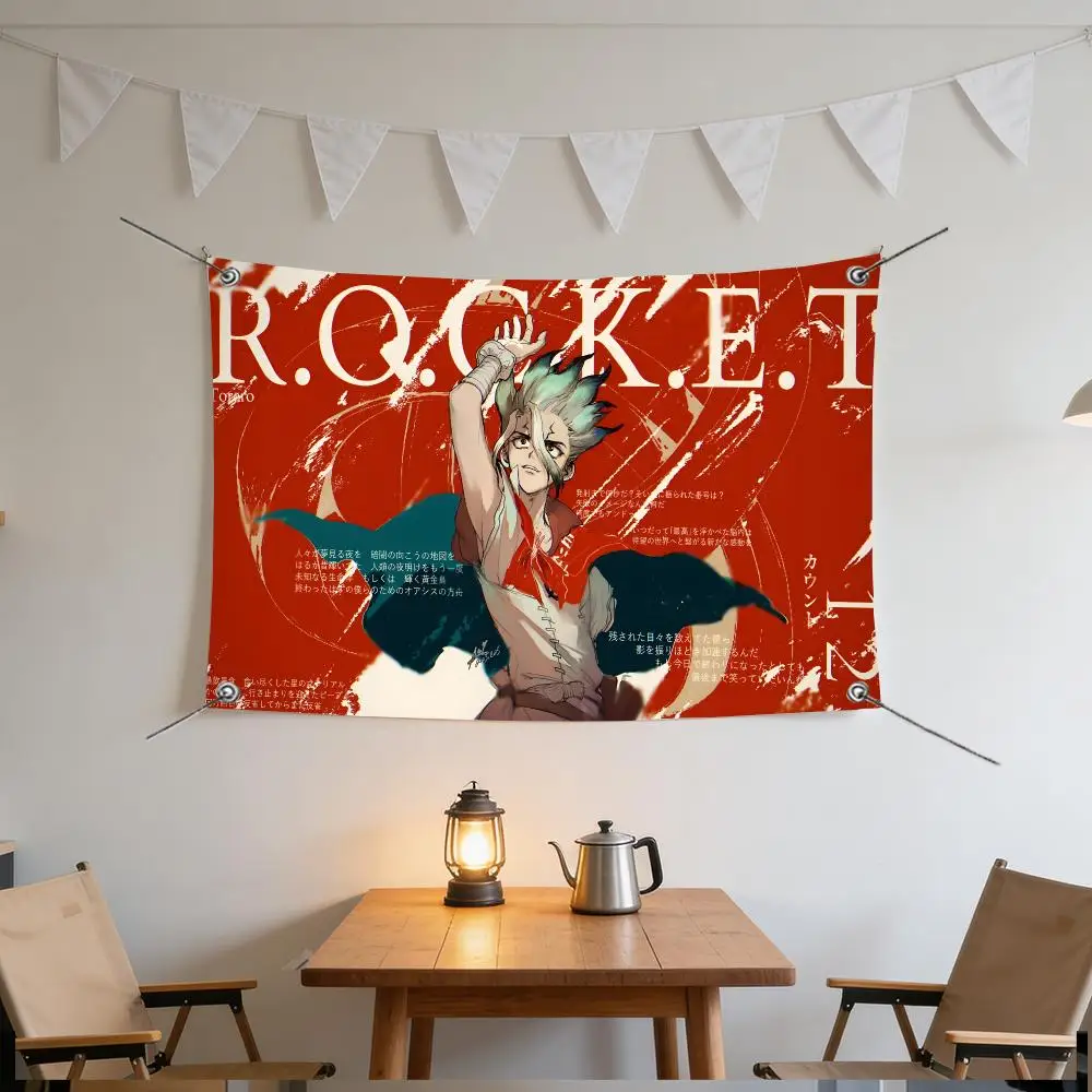 Anime Japanese Romance TV Dr. STONE Flags Specialized for indoor and outdoor home decorations, outdoor camping, and bar parties