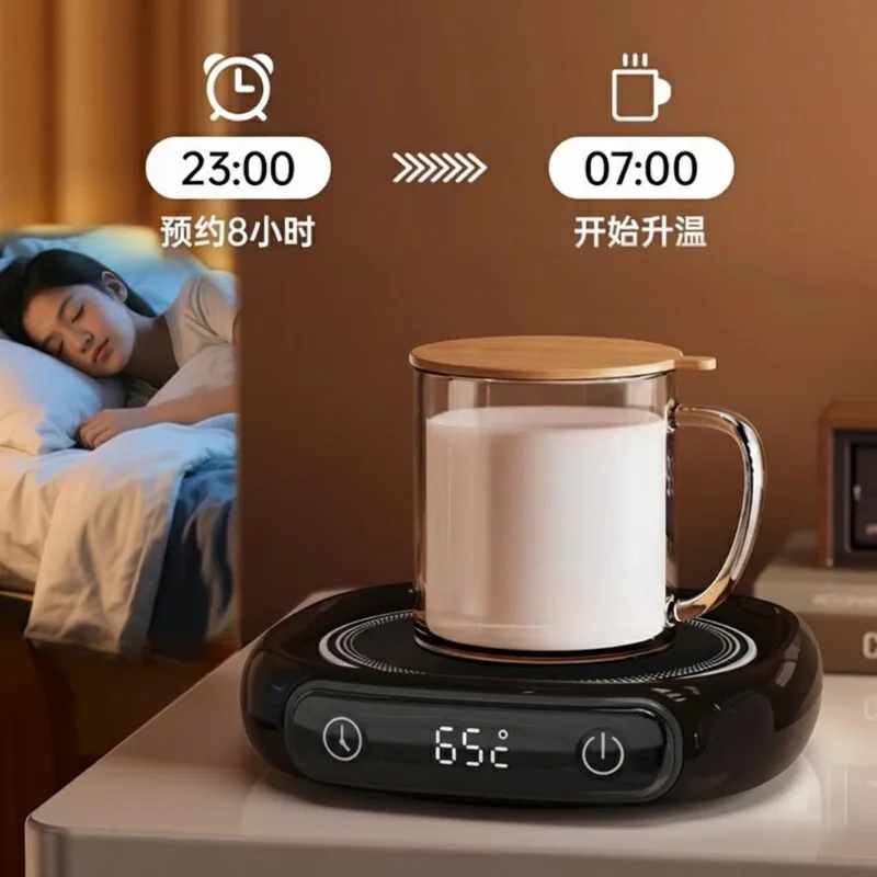 A94E-Auto-Off Electric Heated Cup Mat Touch Operation, 55° C Temperature Control, US Plug Compatibility
