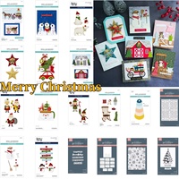 Snowman Wagon Calendar Tree Santa Bear Christmas Metal Cutting Dies Press Plate For DIY Scrapbook Craft Decoration Supplies 2025