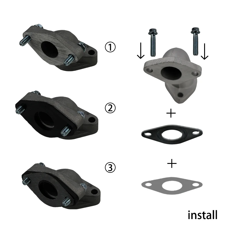 LESQUE moto motore tubo di aspirazione collettore giunto in lega di alluminio per Dirt Pit Bike Mini moto 110CC 125CC parti di motocross