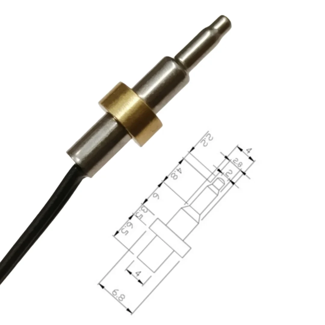 TZW 1 szt. Okrągła główka sonda wodoodporna NTC czujnik temperatury termistora 10K o wartości miedziana podkładka B 3950 50CM 1M