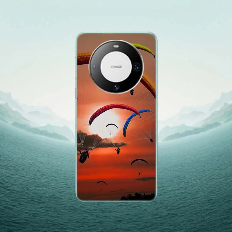 Extreme Adventure Parachuting Phone Case For Huawei P40 Lite P50 Pro P30 P20 P10 Y5 Y6 Y7 Y9 2019  Mate 30 20 Pro 10 Lite Cover