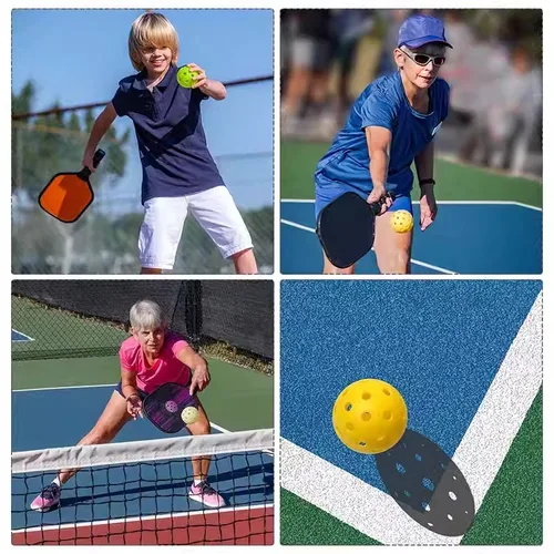 Imagen 2 del producto Noctilucentp Pickleball duradero 40 agujeros al aire libre 6/12 Uds Pickleballs 26g al aire libre para competición pickleball paquetes de Pickleball