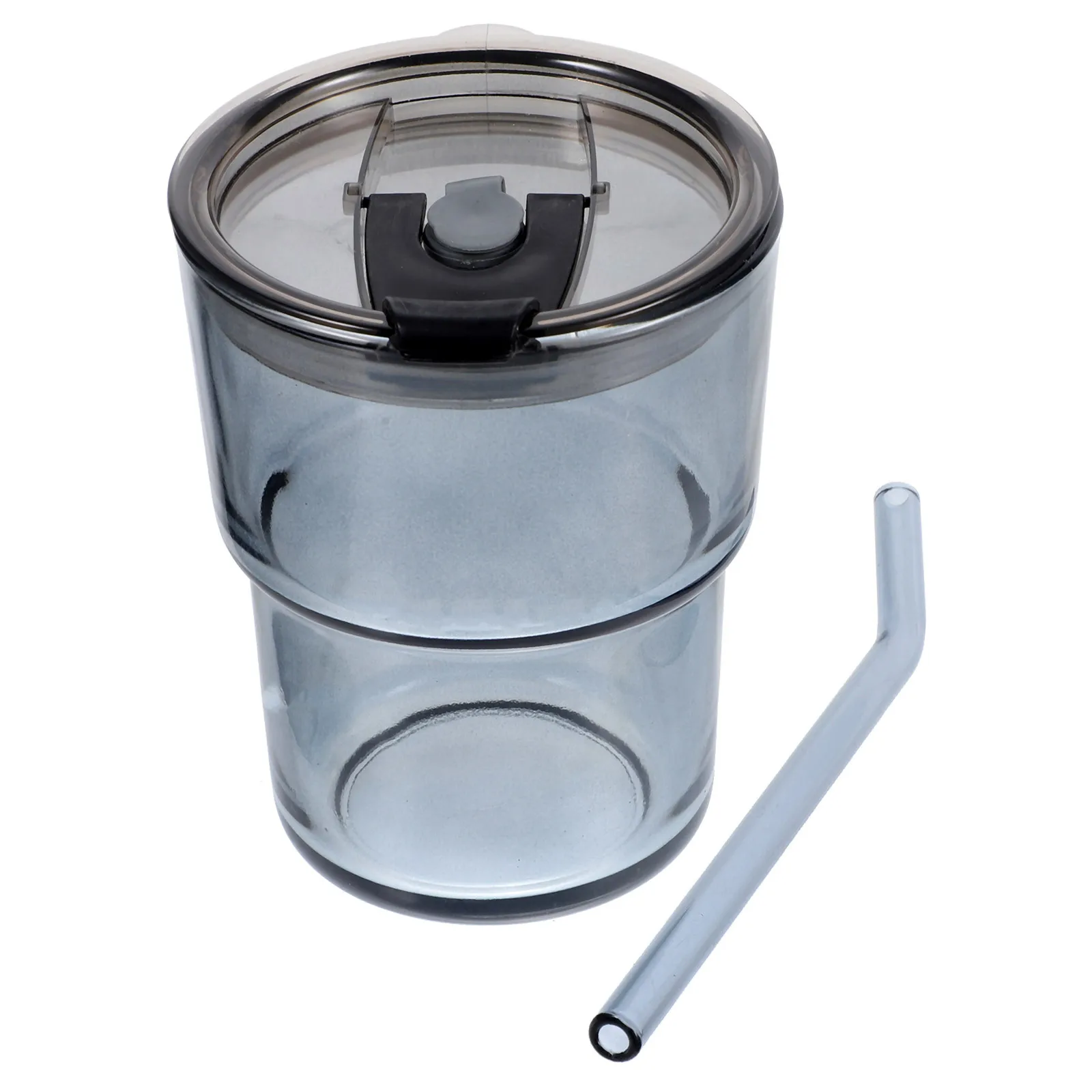 

Travel Mug Transparent Coffee Mugs Glass Cup with Lid Tumbler Insulated Straw Clear