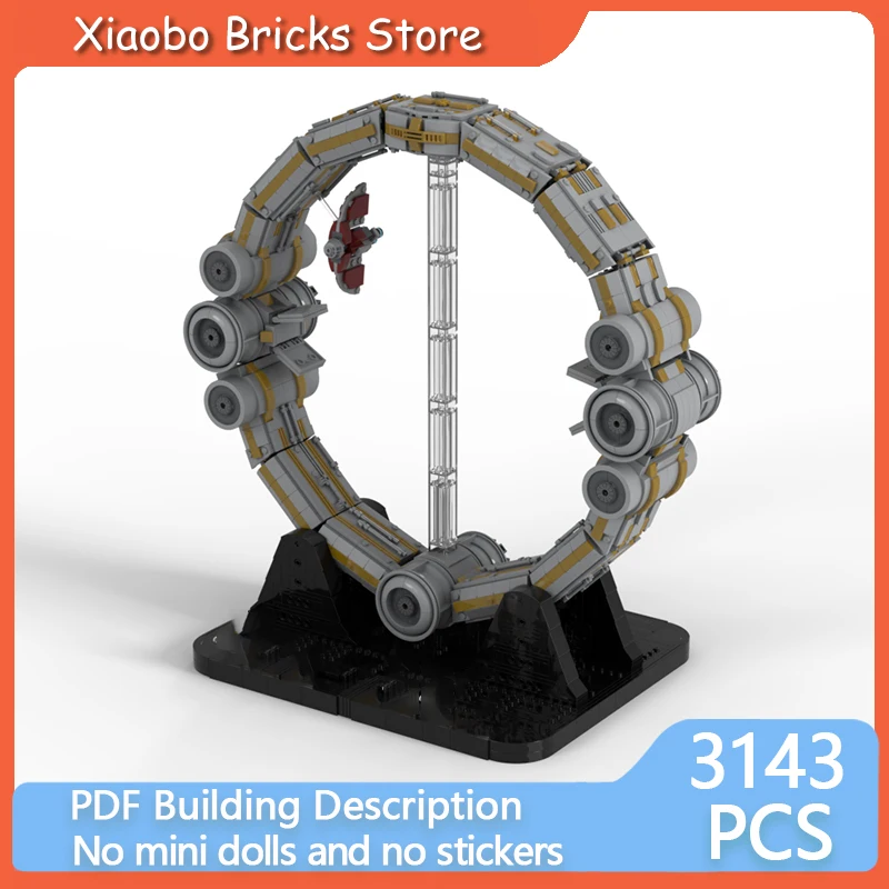

Popular Star Movies Model MOC Building Bricks T-6 Shuttle Time Gate Modular Technology Gifts Holiday Assemble Children Toys Suit