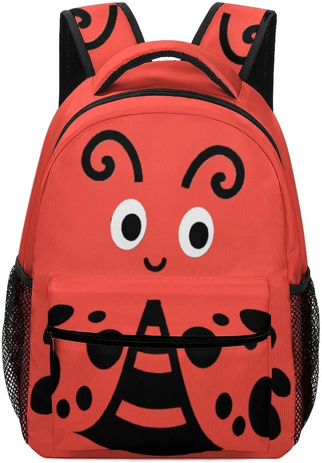 Cute Ladybug Backpack for Girls Boys, Cartoon Polka Dot Bookbag with Large Capacity, Lightweight Travel Laptop