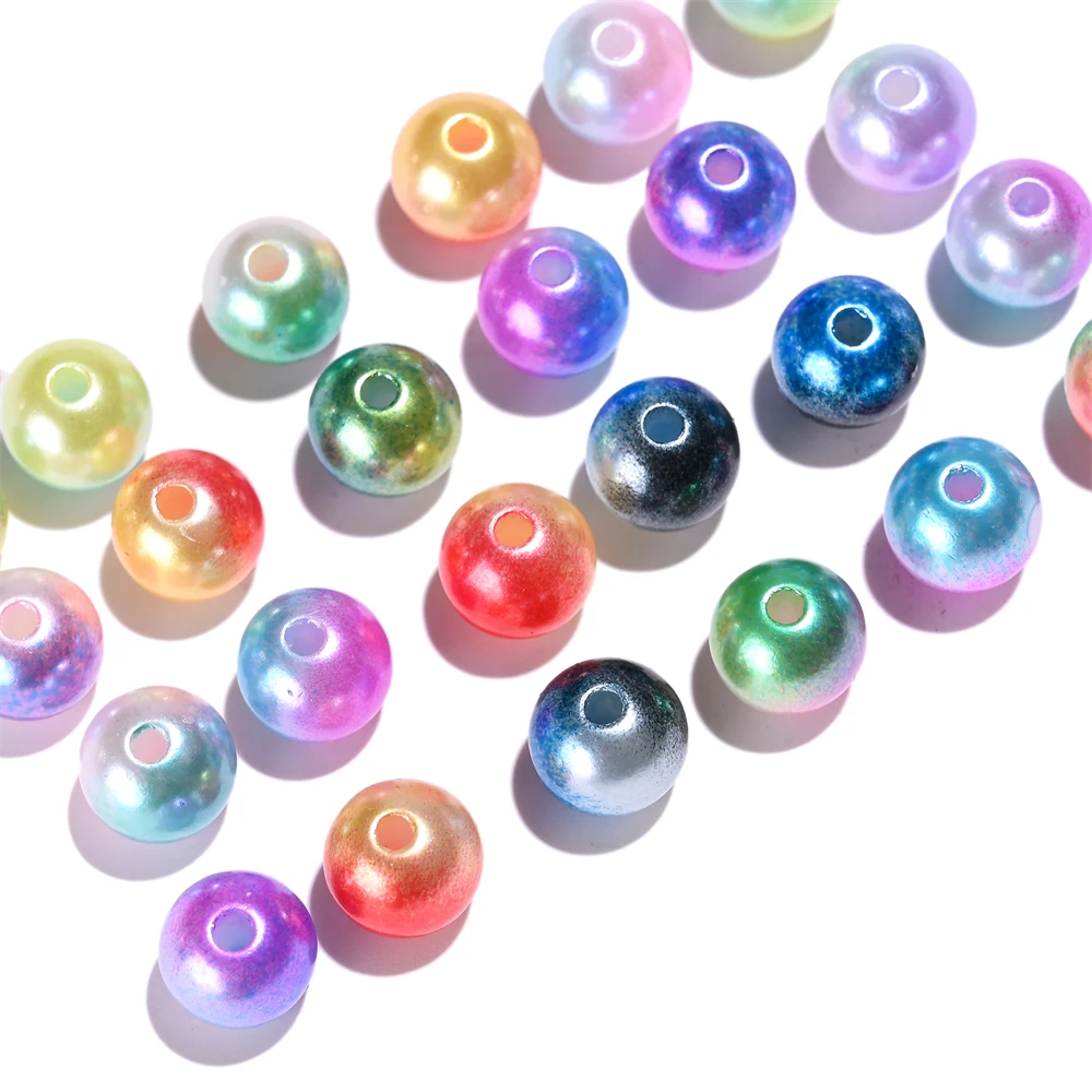 3-12mm Gemischte Farben ABS Kunststoff Imitationsperlen Glatte Runde Abstandhalterperlen für DIY Handwerk Schmuckherstellung Komponenten – Detail 4