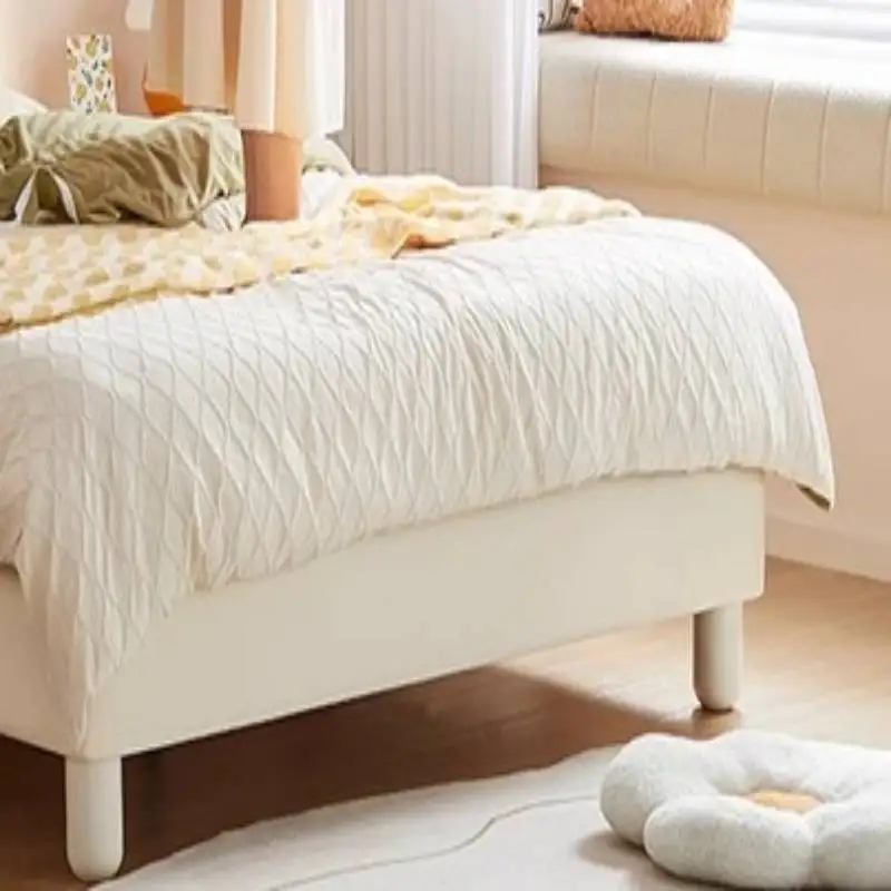 سرير أطفال أبيض بسيط وبسيط وفاخر وآمن بتصميم عصري للأطفال سرير أطفال فردي مخصص خشبي Lettino Per Bambini Furniture