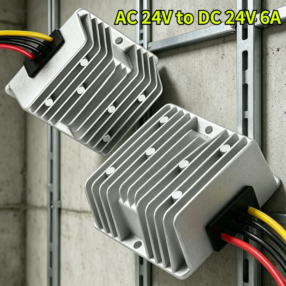 

AC to DC Converter 24V AC to 24V DC 6A Converter 144W Waterproof High Efficiency For LED light bars industrial equipment Etc