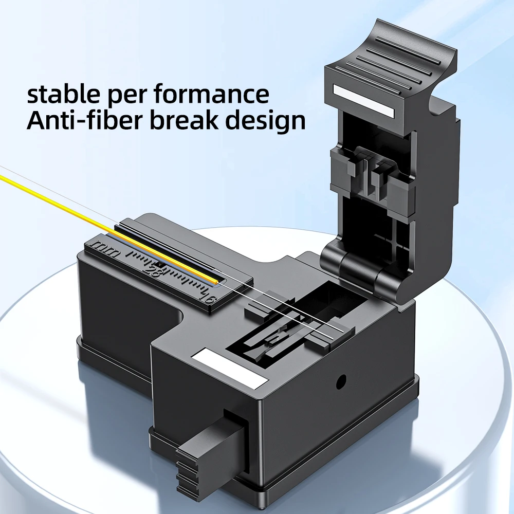 SAIVXIAN-Mini-Glasfaserspalter, kleiner hochpräziser ABS-Faserschneider, Schneidwerkzeug mit Kabelverbindung