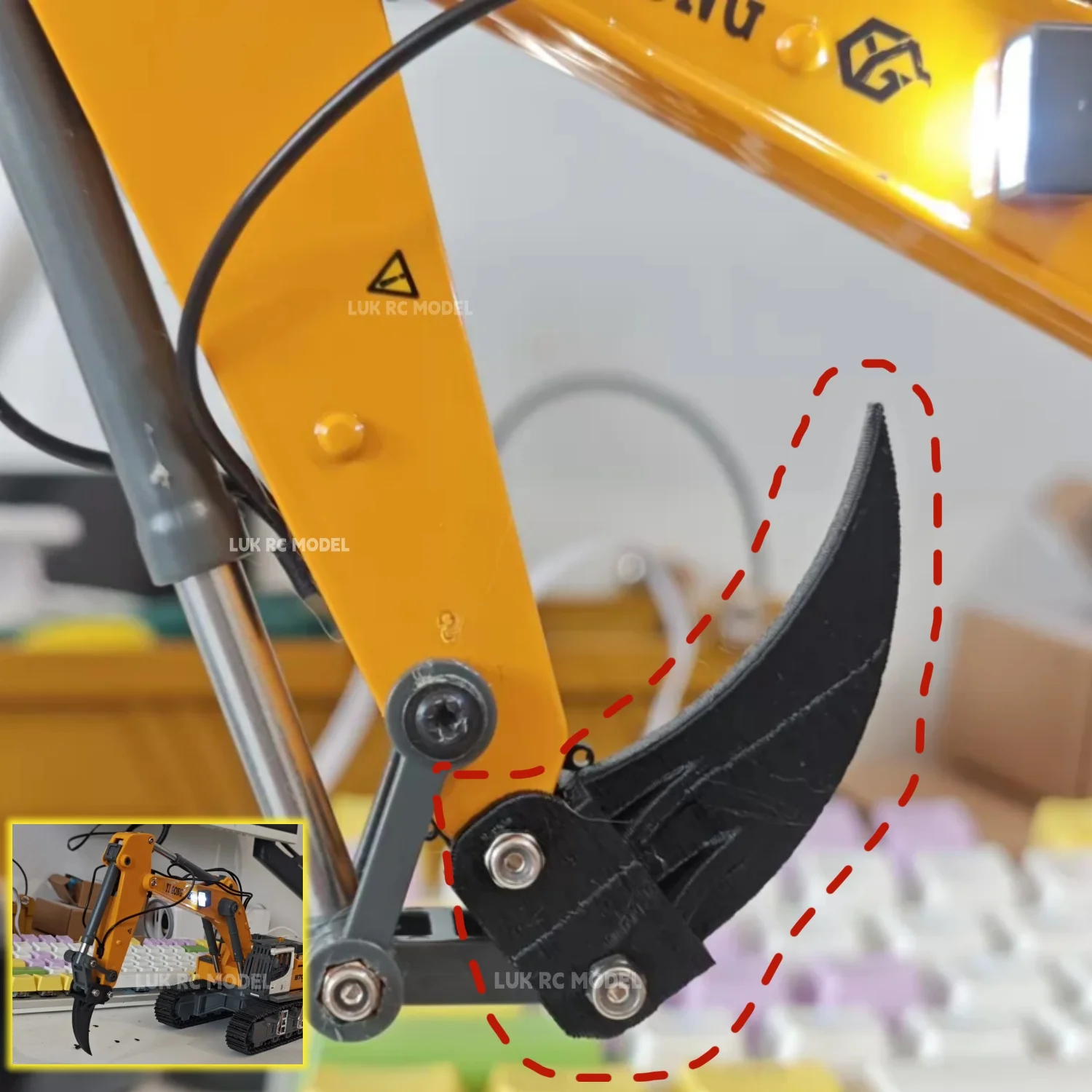 1/50 Repper for Yigong Attachments Accessories YG 970 Excavator Model RC 520 Digger DIY Parts 3D Print