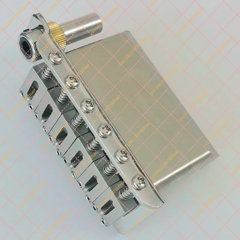 52.5mm 6-Point Tremolo Guitar Bridge Stainless Steel Block Saddles Chrome