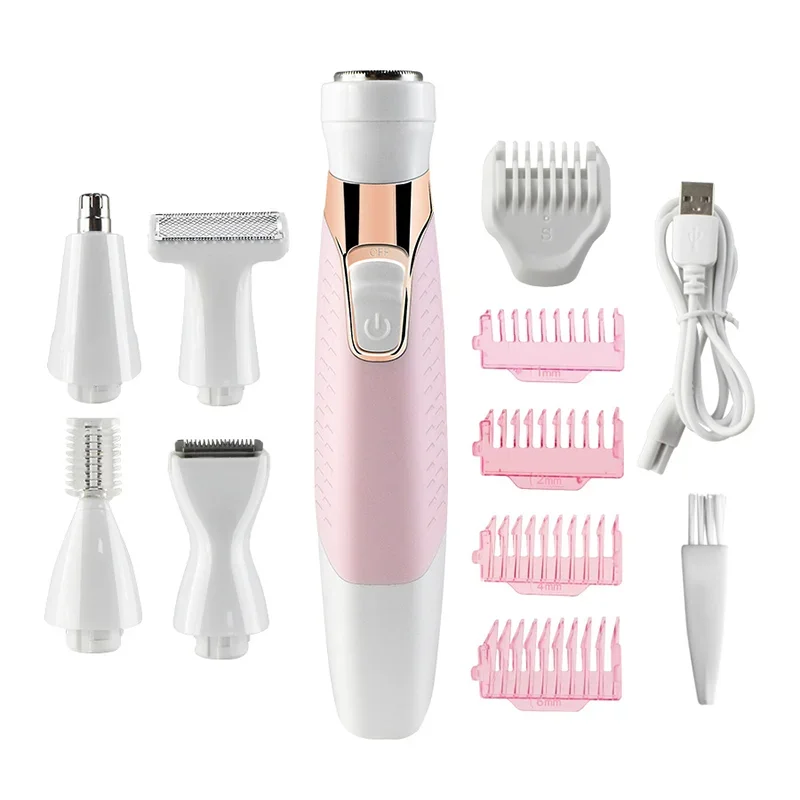 AVQ-E01 5 in 1 Rechargeable Electric Shaver Five Floating Heads Razors Hair  Nose Ear Hair Trimmer