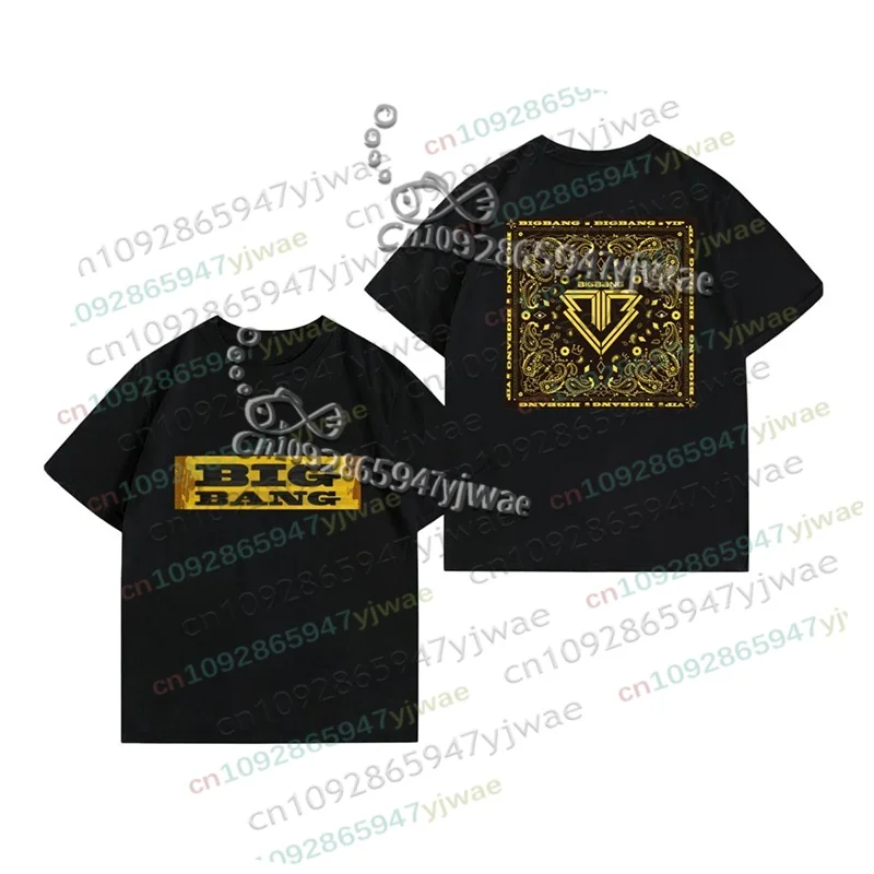 2026 Bigbang 20th Anniversary Concert TShirt G-Dragon Fans Short Sleeve Women Breathable Sweat Absorbent Spot Solid Color Tshirt