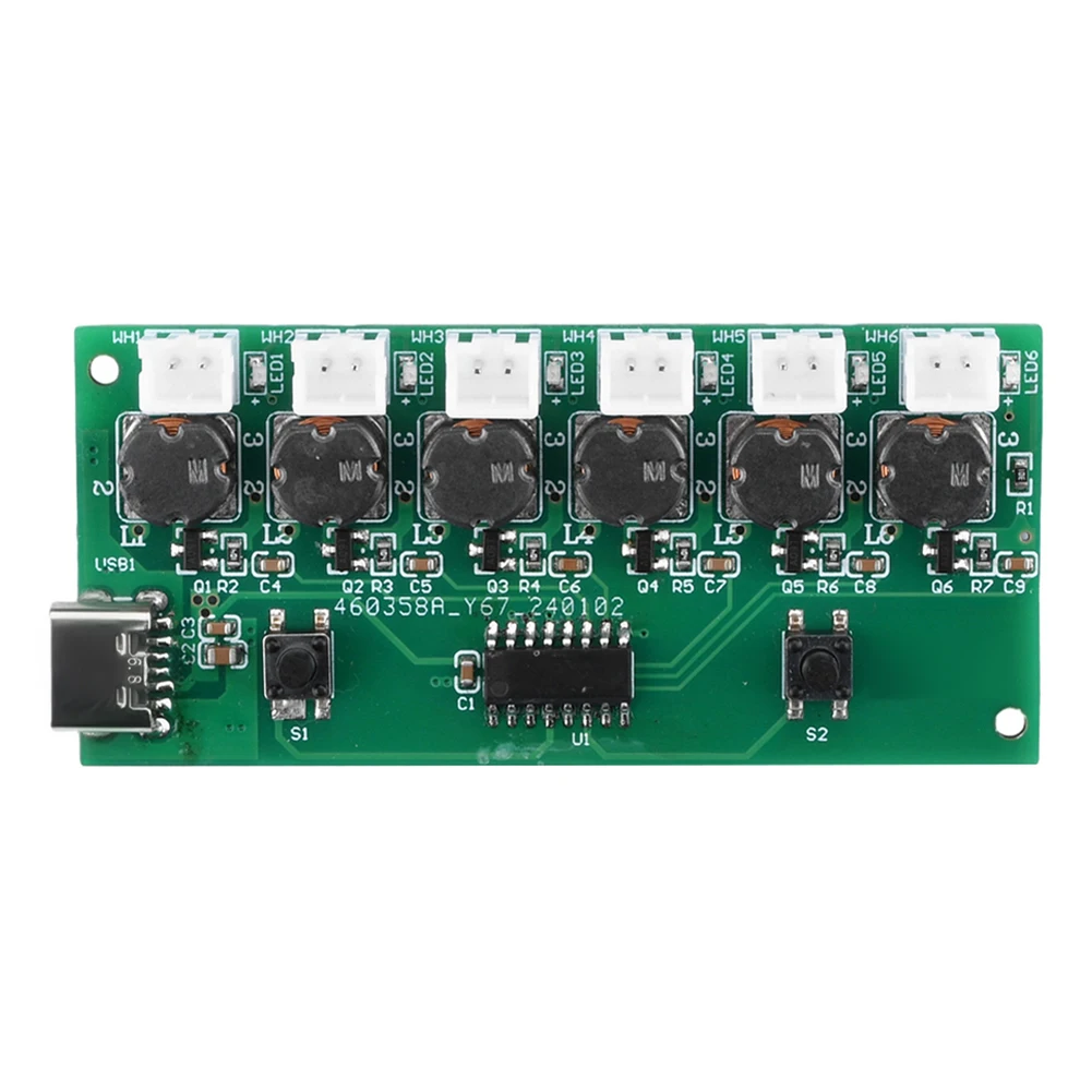 1PCS Six Spray Humidifier Module DC5V Atomization Control Board Atomizer TYPE-C Mist Maker For Enhancing Humidity