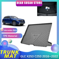 Special Rear Trunk Mat for Mercedes Benz GLC X253 C253 250d 220d 300 Coupe 2016~2022 Waterproof Floor Decoration Tray Accessorie