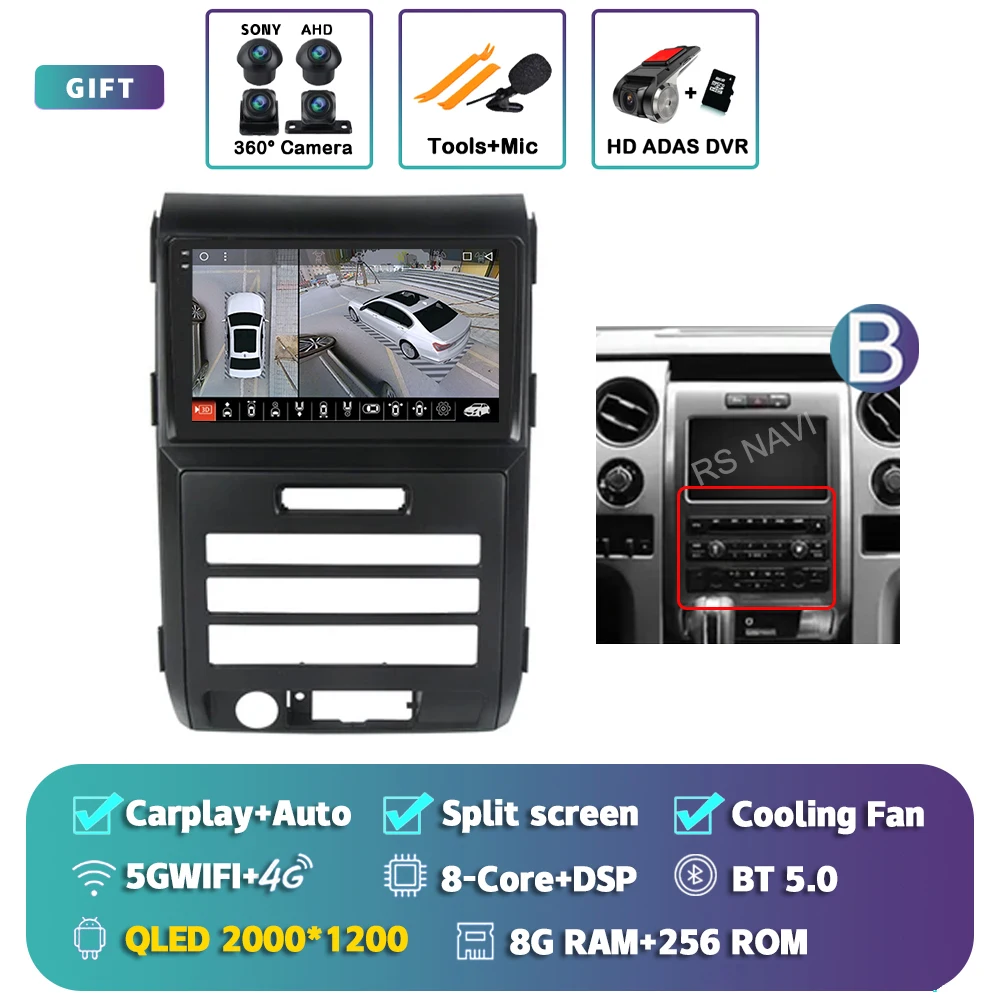 Android 15 Carplay Auto Radio Multimedia Speler Voor Ford F150 P415 Raptor 2008-2014 E53 X5 M5 autoradio Stereo Head Unit