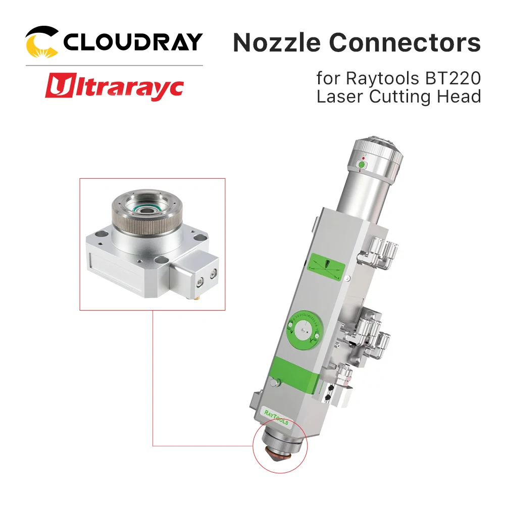 موصلات Ultrarayc Nozzler لـ raytool BT220 من الألياف القطع بالليزر رئيس السعة الاستشعار فوهة اتصال أجزاء الاستهلاكية