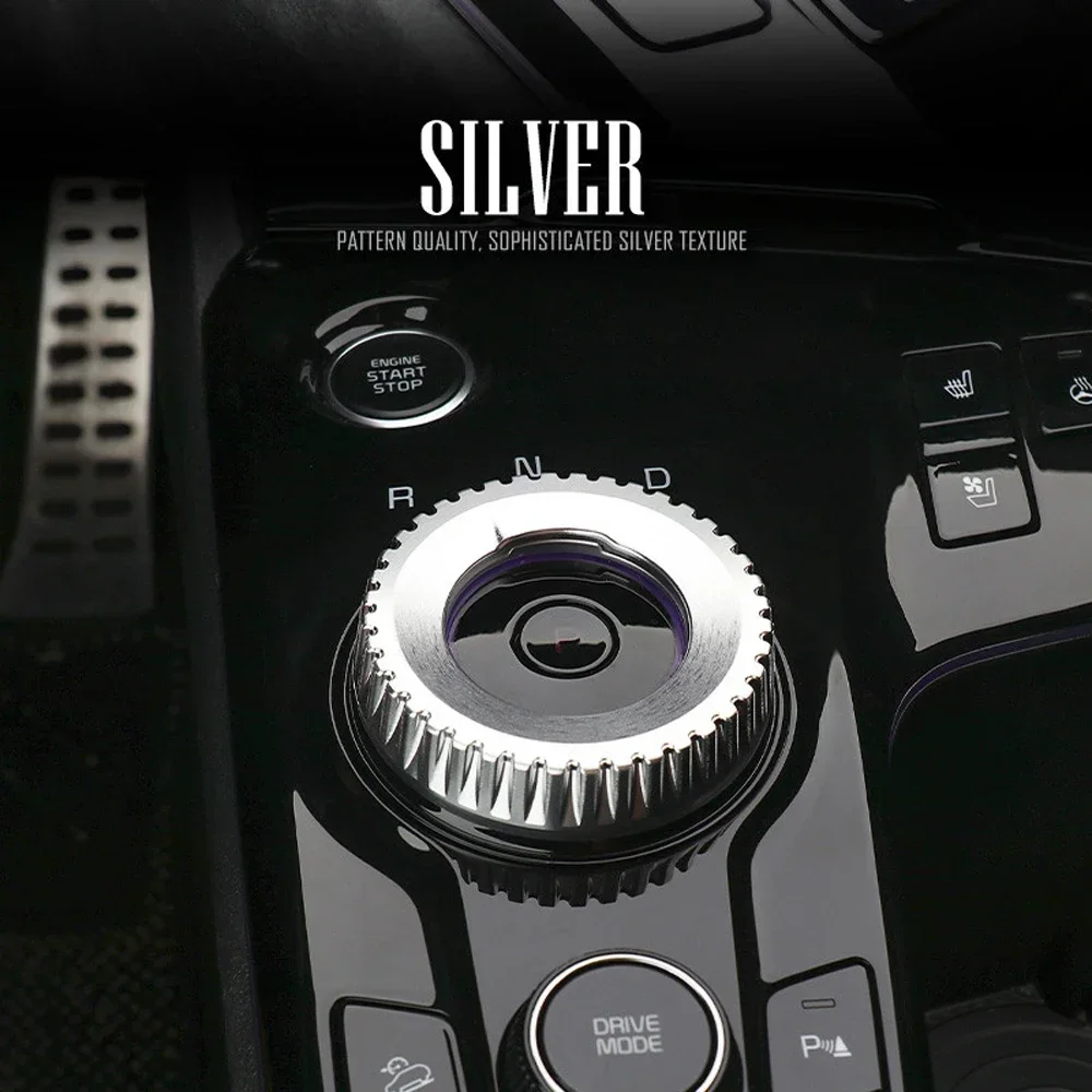 Hot Aluminum Black Red Bule Central Gear Shift Konb Ring Cover Shift Gear Trim For Kia Sportage NQ5 Seltos 2022-2024 - Image 2