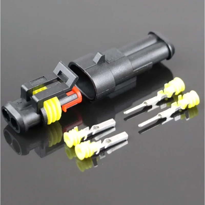 Car waterproof connector 2-core wire joint air docking 3P car temperature resistant plug 4-core male and female plug