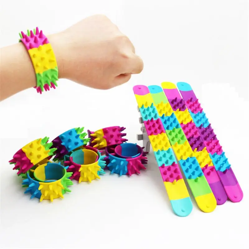 

Soft Silicone Spiky Stress Relief Bands Perfect for Stock Stuffers kids Toy