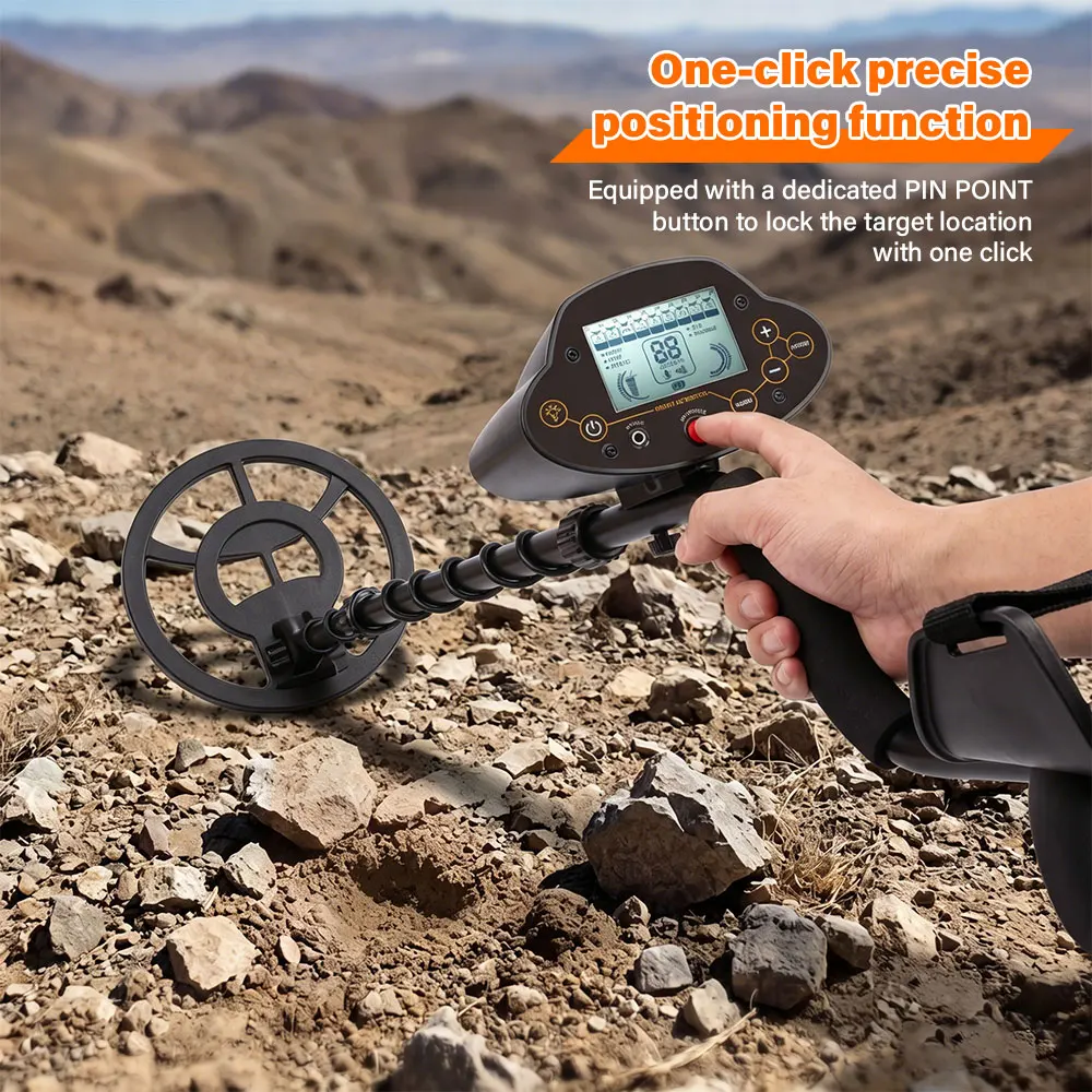MD-5040 High Precision Metal Detector With 8 Inch Waterproof Search Coil For Gold Silver Coins Jewelry Treasure Detecting