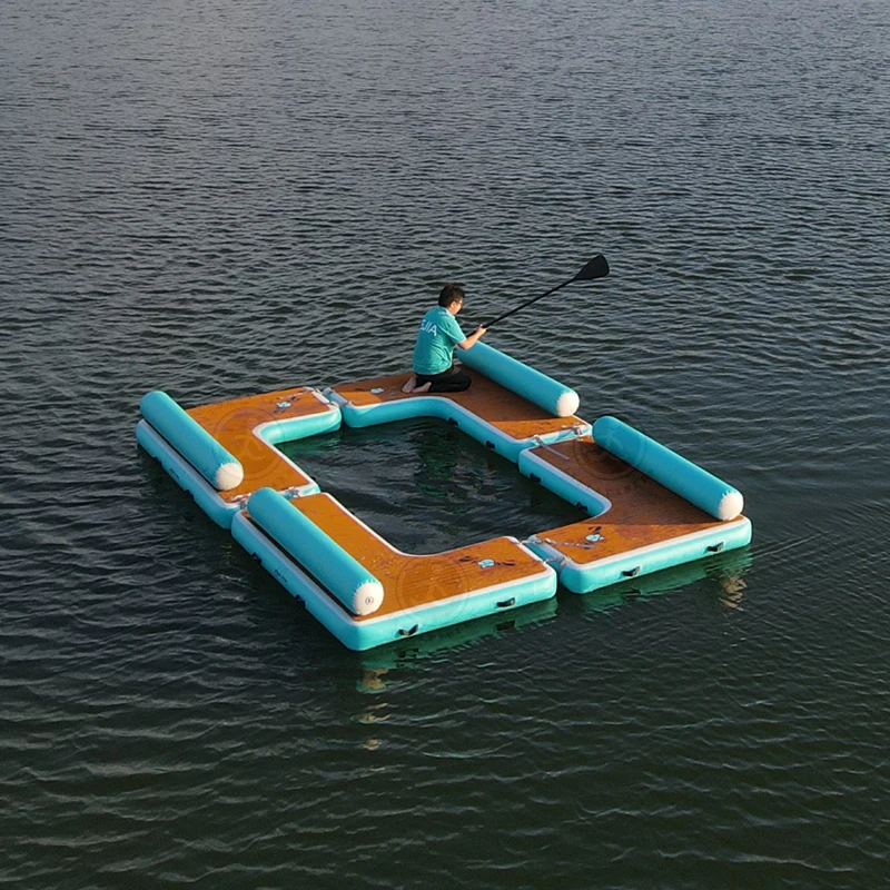 Versatile Inflatable Floating Platform for Water Sports, Pool Parties, and Outdoor Leisure