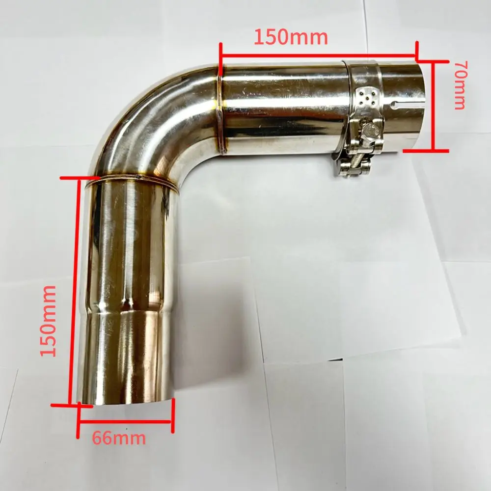 1 stks Auto uitlaat uitlaat 90 graden 150mm x 150mm gebogen pijp adapter, pijp diameter 51mm-80mm, geschikt voor uitlaat outlet