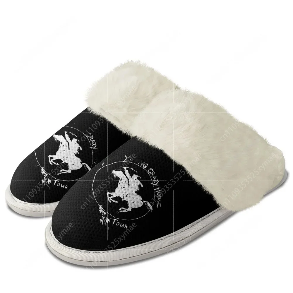 

Neil Young Harvest Moon Crazy Horse Slippers Keep Warm Shoes Men Women Retro Cosplay Breathable Home Cotton Thermal Slipper