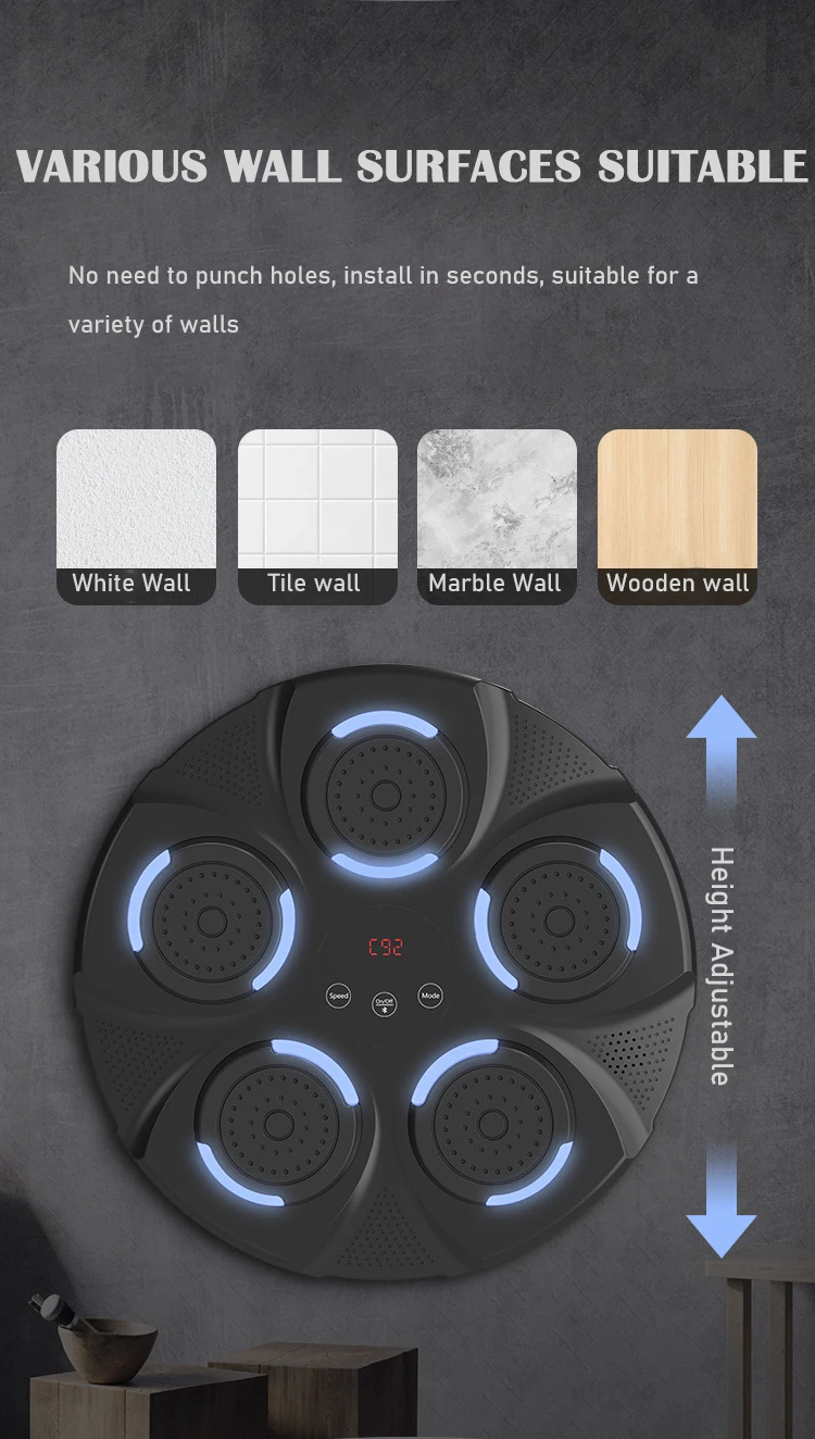High Quality Smart Music Boxing Trainer Adult Electronic Wall Target Machine