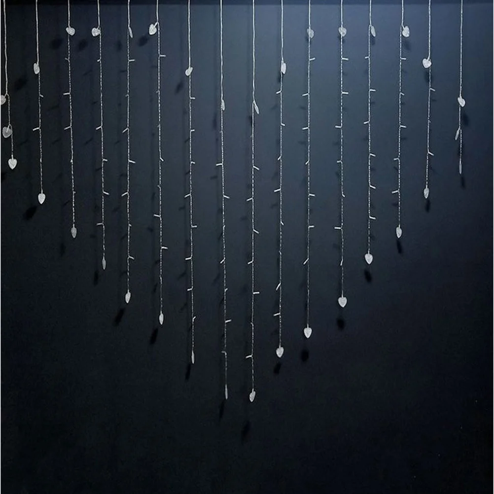 

1pc Curtain Light LED String Light Window Wall Decor Light Love Shape for Wedding Decor (without Warm White)