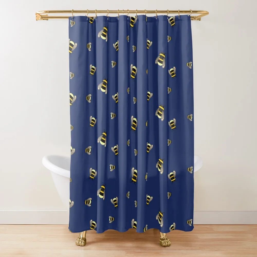 

Bees Shower Curtain Toilet Accessories Bathroom Shower Waterproof Curtain