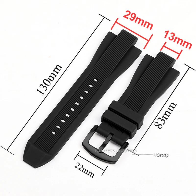 Soft Silicone Watchband for Michael Kors MK8729 MK8184 MK9020 MK9020 MK9026 MK8152 Watch Strap Men Replacement Bracelet 13X29mm