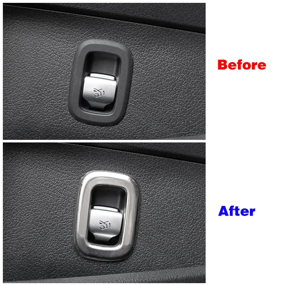 For Mercedes Benz C Class W206 2022 2024 Car Center Console Trunk Tailgate Switch Button Frame Cover Decoration Sticker Trim