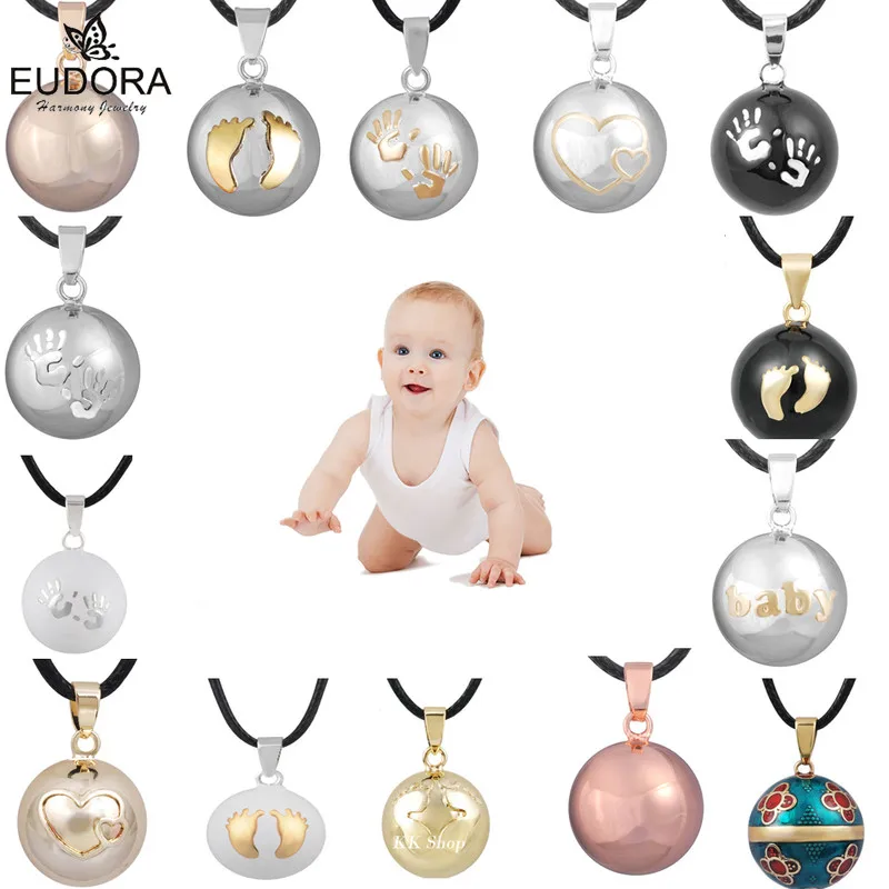 Eudora Harmony Ball Pendant Necklace Pregnancy Chime Ball Mexcian Bola Pendants Wishing Balls Fine Jewelry for Women Best Gift