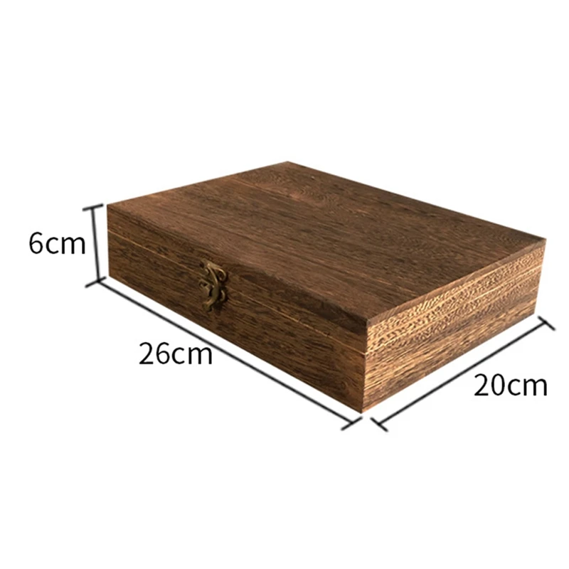 Treasure Chest Jewelry Box Jewelry Case Storage Organizer Lockable Wooden Dust-Proof Exquisite Storage Box With Lock