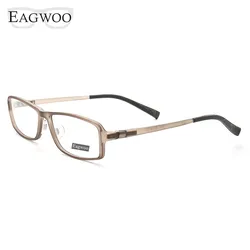 EAGWOO Eyeglasses Men Full Rim Optical Frame Prescription Spectacle Rectangule Myopia Eye Glasses Simple Design Super Light