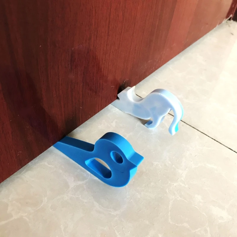 Door Stoppers Mold for Floor Animals Anti Slip Silicone Door Wedges Mold Suit for Children's Room Bedroom Living Room