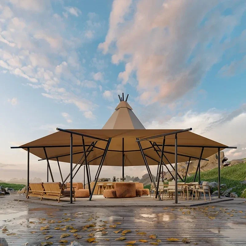 

Camping Team Building Scenic Bar Leisure Dining Tipi Internet celebrity tent