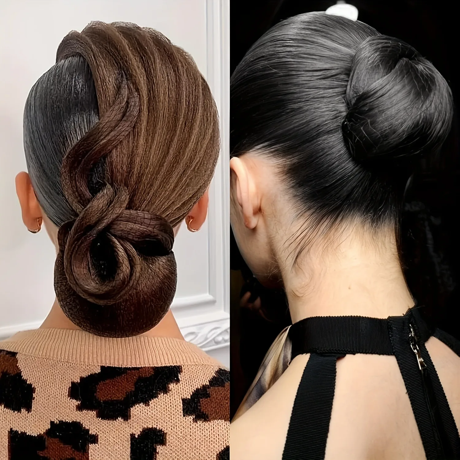 60 Stück strapazierfähige Nylon-Haarnetze für Duttfrisuren, Haarstyling-Werkzeug, schwarz, beige, braun, 5 mm Haarnetz für Perücken, Haarnetz zum Haarstyling – Detail 6