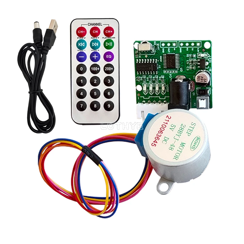 SMC03 Infrared Remote Control ULN2003 Driver Board 28BYJ48 Five Wire Four Phase Stepper Motor Drive Controller