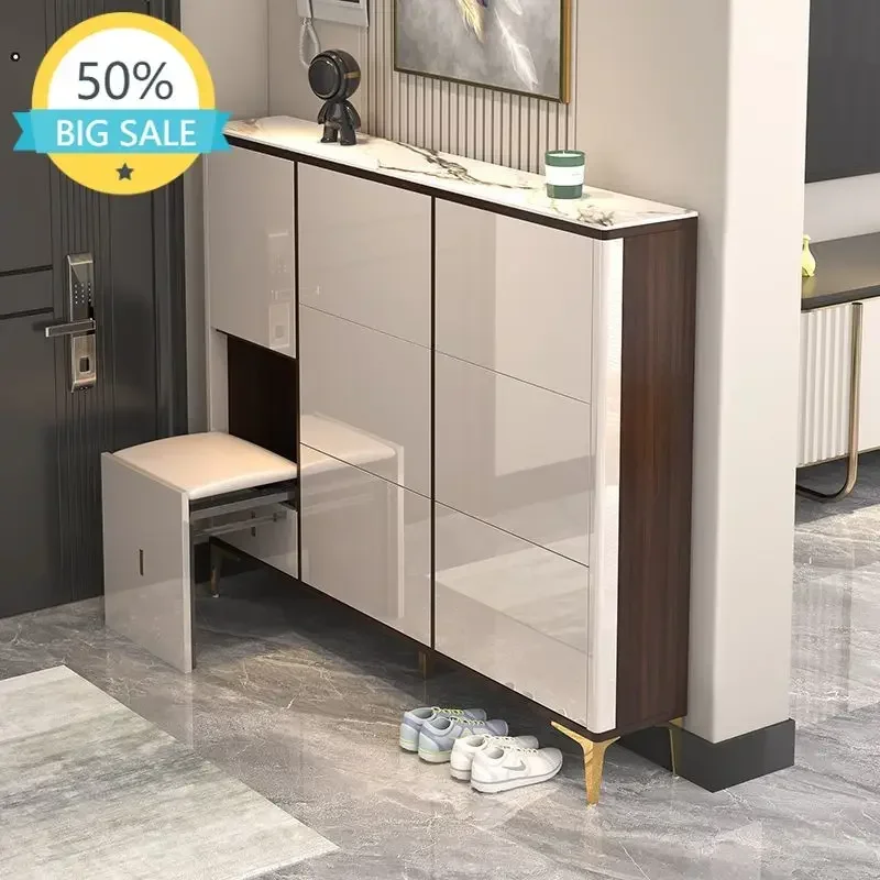 Luxury Ultra-thin Shoe Cabinet Organizer Storage Living Room Display Modern Shoe Shelf Slippers Muebles Shoemakers Furniture