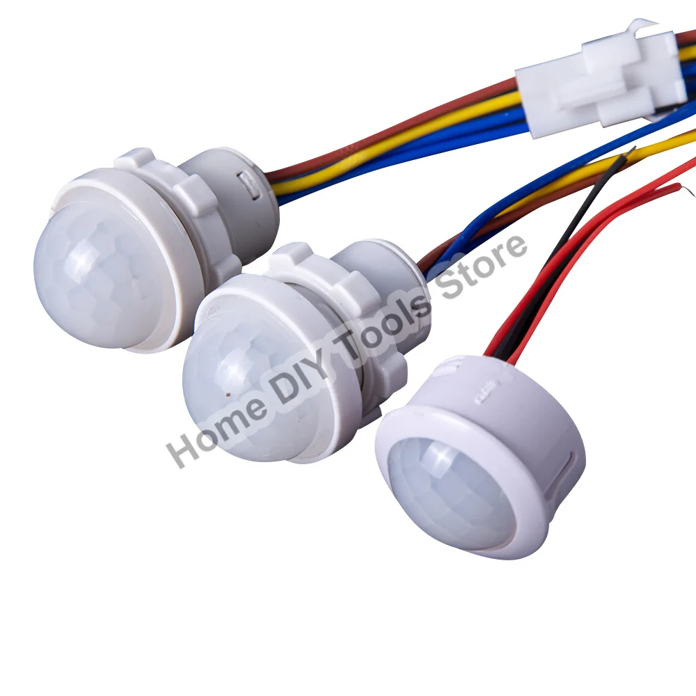 Infrared Motion Automatic Light Sensor IR Detector Switch DC 12V 24V  AC 110V 220V Human Body Induction Night Lamp