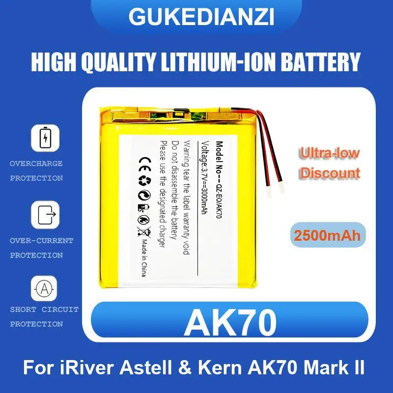 Battery For iRiver Astell & Kern AK300 AK380 AK Jr AK70 Mark II