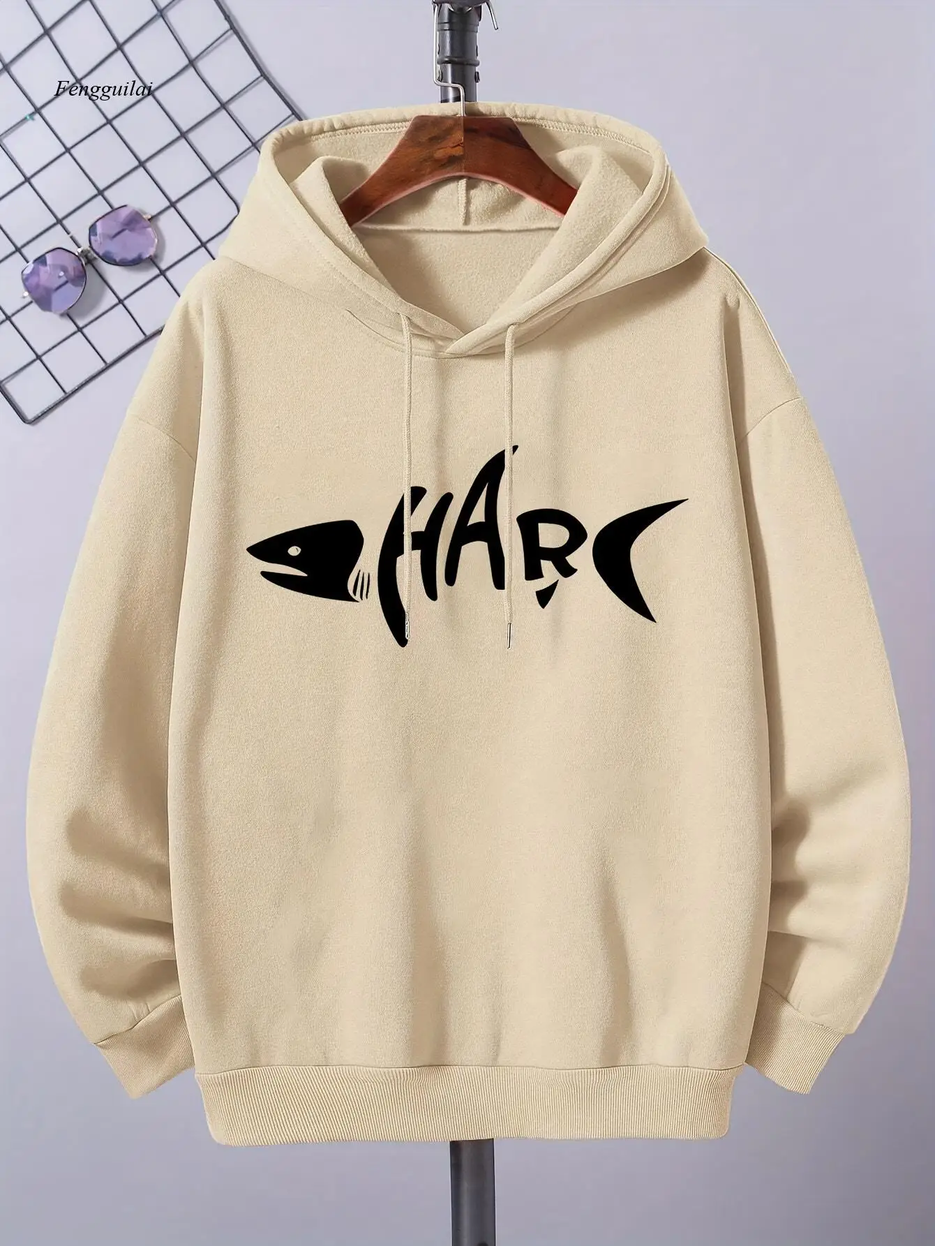 

Толстовка с капюшоном с принтом рыбы кои и чешуи кои — красный/белый повседневный пуловер с капюшоном, можно стирать в машине