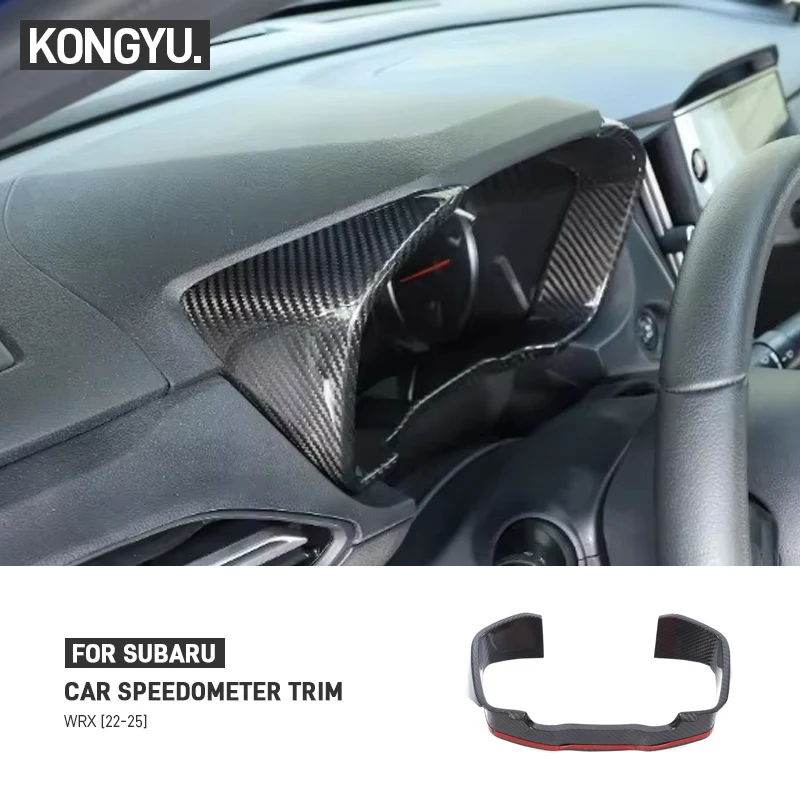 For Subaru WRX VB 2022-2025 Real Carbon Fiber Car Dashboard Speedometer Frame Trim Cover Sticker Interior Decorative Accessories